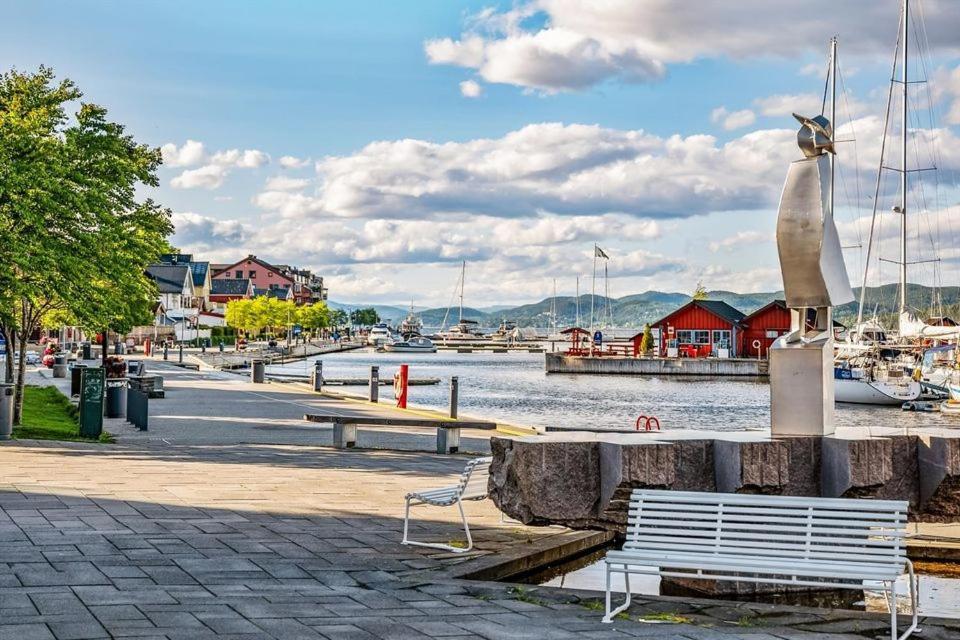 Studio w centrum miasta Holmestrand, Norwegia Exterior foto